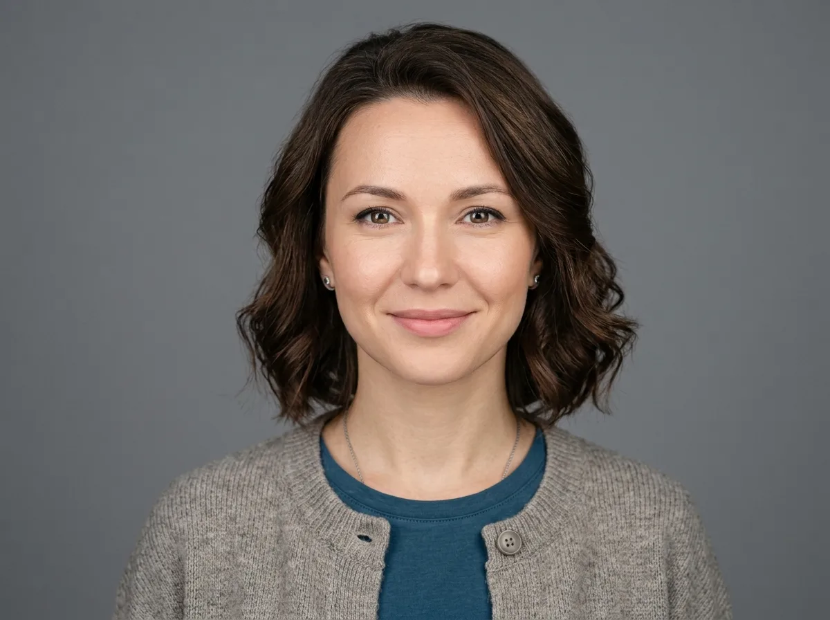 Аватар пациентки Екатерины С., женщина около 34 лет, нейтральный серый фон